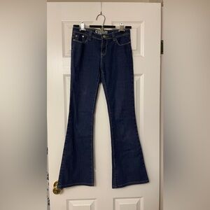 Low rise flare jeans